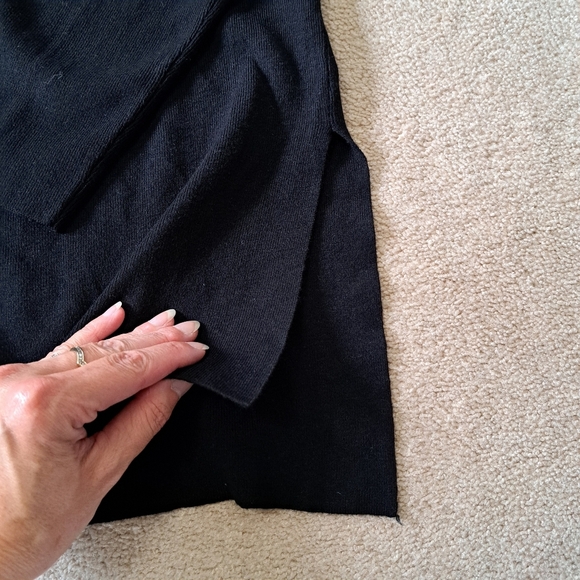 Splendid 2 Piece Set Sweater Wide Leg Pants Size Small Black Knit Loungewear New - Picture 5 of 12